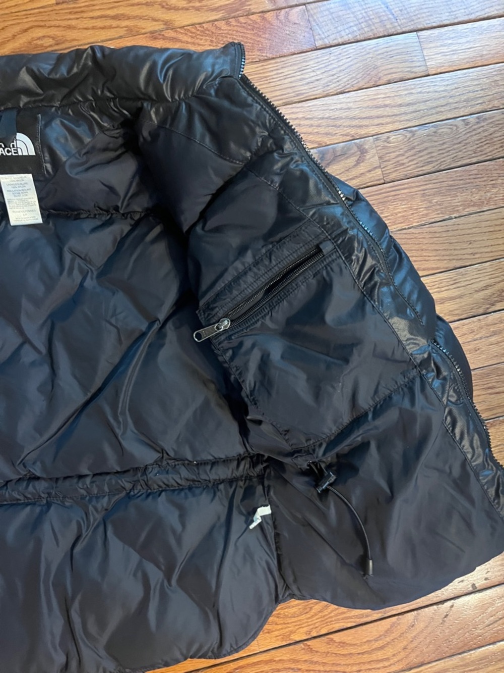 The North Face Black Puffer Coat with Elastic Hem - Picture 8 of 16
